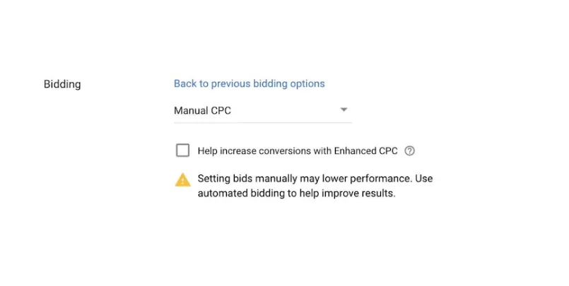Google ads bidding types